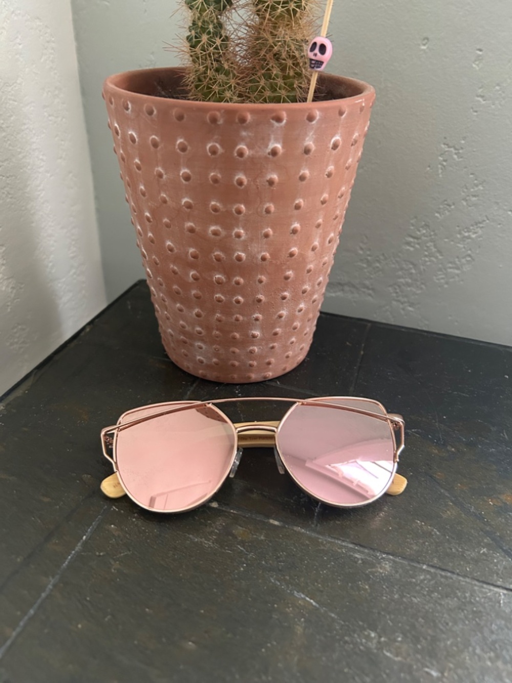 Kuma Bamboo Sunglasses Rosegold Olive Tree